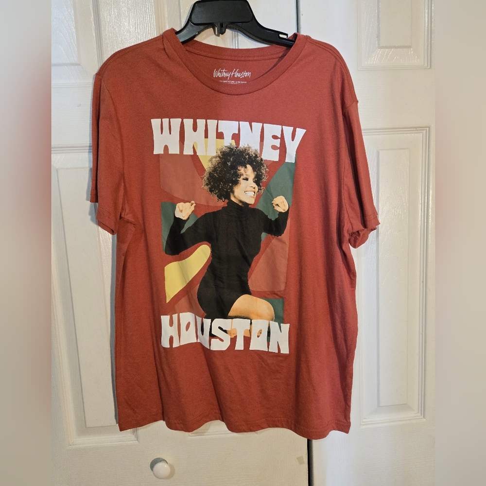 NEW Whitney Houston Tee Rust L